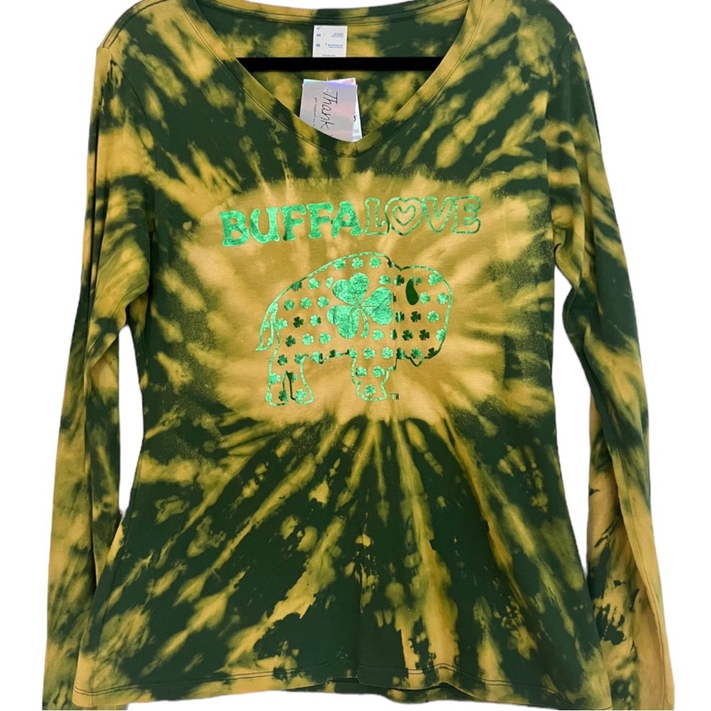 Buffalo bleached Irish St Patrick’s day tee shirt